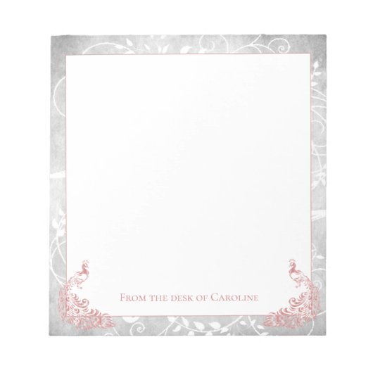 Pink Peacocks Notitieblok (Voorkant)