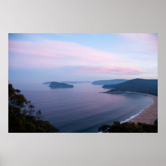Pink Pearl Beach Sunset Poster (Voorkant)