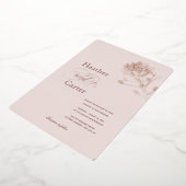 Pink Pearl Botanical Folie Invitation Folie Uitnodiging (Gedraaid)
