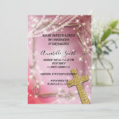  Pink Pearl Cross BEVESTIGING Kaart (Staand voorkant)
