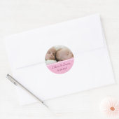 Pink Pearl Twins Aankondiging Sticker (Envelop)
