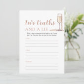 Pink Pearls en Prosecco Twee waarheden en een leug Kaart (Staand voorkant)