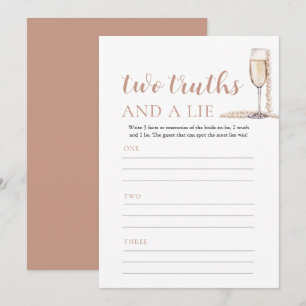 Pink Pearls en Prosecco Twee waarheden en een leug Kaart