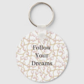 Pink Pearls Gold Chain Birthday Sleutelhanger (Voorkant)