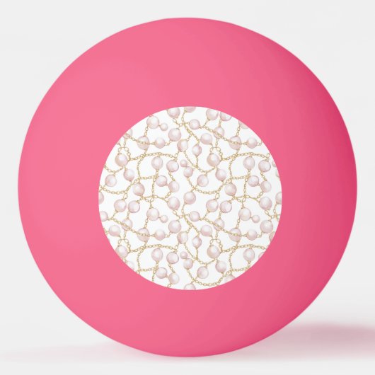Pink Pearls Gold Chain   Pingpongbal (Achterkant)