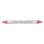 Pink Pearls Gold Chain   Zwarte Inkt Pen (Voorkant)