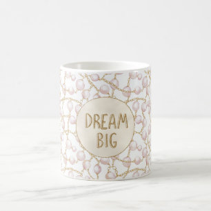 Pink Pearls Gold Glitter Dream Koffiemok