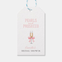 Pink Pearls & Prosecco Vrijgezellenfeest Cadeaulabel