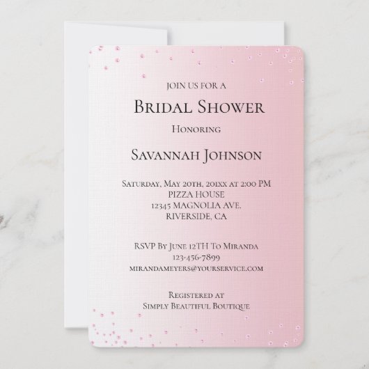 Pink Pearls-Vrijgezellenfeest Kaart (Voorkant)