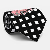 Pink Pedal Car  Stropdas, AKA Pedal-Pusher Stropdas (Opgerold)