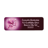 Pink Pegasus  Fantasy Adreslabel Etiket (Voorkant)