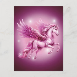 Pink Pegasus Fantasy Briefkaart