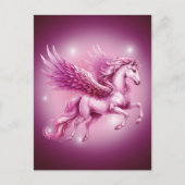 Pink Pegasus  Fantasy Briefkaart (Voorkant)