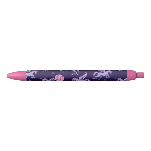 Pink Pegasus Moon Zwarte Inkt Pen (Voorkant)