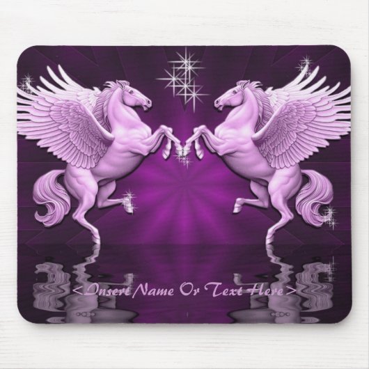 Pink Pegasus Reflectie Muismat (Voorkant)