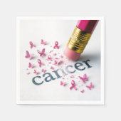 Pink Pencil Erasing Cancer Text  Servet (Voorkant)