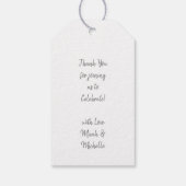 Pink Penguin Baby shower Cadeaulabel (Achterkant)