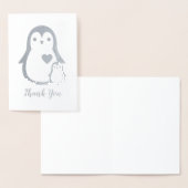 Pink Penguin Baby shower Folie Kaarten (Display)