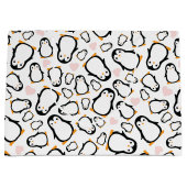 Pink Penguin Baby shower Groot Cadeauzakje (Voorkant)