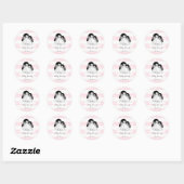 PInk Penguin Baby shower Stickers (Vel)