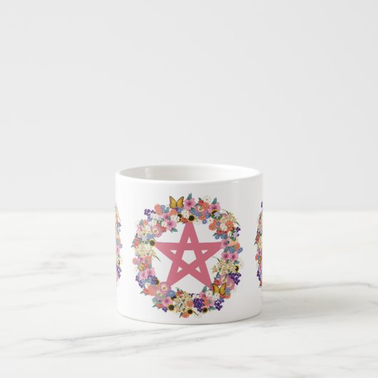 Pink Pentacle Espresso Mok (Voorkant)