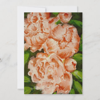Pink Peoney Feestdagenkaart