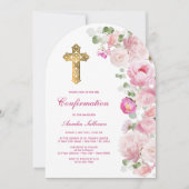 Pink Peonies Arch bevestiging Kaart (Voorkant)