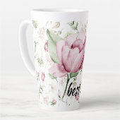 Pink Peonies Best mam Latte Mok (Linkerhoek)