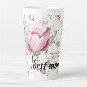 Pink Peonies Best mam Latte Mok (Voorkant)
