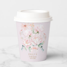 Pink Peonies Bow Wildflower Garden Vrijgezellenfee Papieren Bekers