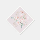 Pink Peonies Bow Wildflower Garden Vrijgezellenfee Servet (Hoek)