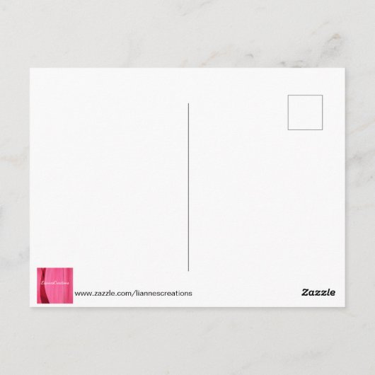 PINK PEONIES BRIEFKAART (Achterkant)