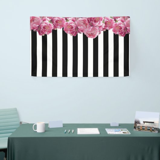 Pink Peonies Floral Backdrop Spandoek (Beurs)