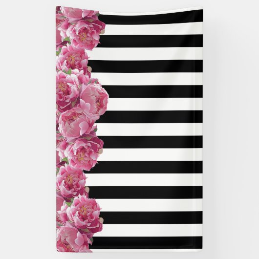 Pink Peonies Floral Backdrop Spandoek (Verticaal)