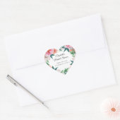 Pink Peonies Floral Eucalyptus Vrijgezellenfeest F Hart Sticker (Envelop)