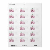 PINK PEONIES FLORAL FOTOGRAPHY ADRESETIKETTEN ETIKET (Full Sheet)