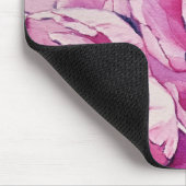 Pink Peonies Floral Waterverf Art Mousepad Muismat (Hoek)