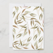 Pink Peonies Floral Wreath Wedding Kaart (Achterkant)