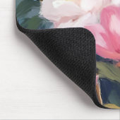 Pink Peonies Flower Bouquet Watercolor Muismat (Hoek)