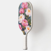 Pink Peonies Flower Bouquet Watercolor Pickleball Paddle (Links)