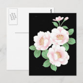 Pink Peonies Japanse Floral Kimono Briefkaart (Voorkant / Achterkant)