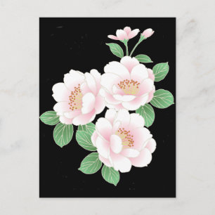 Pink Peonies Japanse Floral Kimono Briefkaart