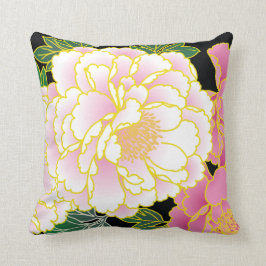 Pink Peonies Japanse Floral Kimono Kussen