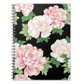 Pink Peonies Japanse Floral Kimono Notitieboek (Voorkant)