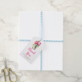 Pink Peonies Mason Jar Vrijgezellenfeest Cadeaulabel (Met Touw)