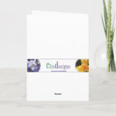 Pink Peonies Moederdag Kaart (Achterkant)