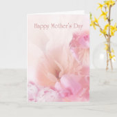 Pink Peonies Moederdag Kaart (Gele Bloem)