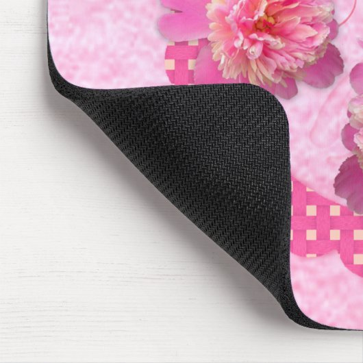Pink Peonies Mousepad Muismat (Hoek)