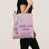 Pink Peonies Paars Lijst Moeder van de Bride Tote Bag (Dichtbij)