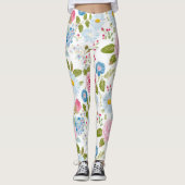 Pink Peonies Pattern  Leggings (Voorkant)